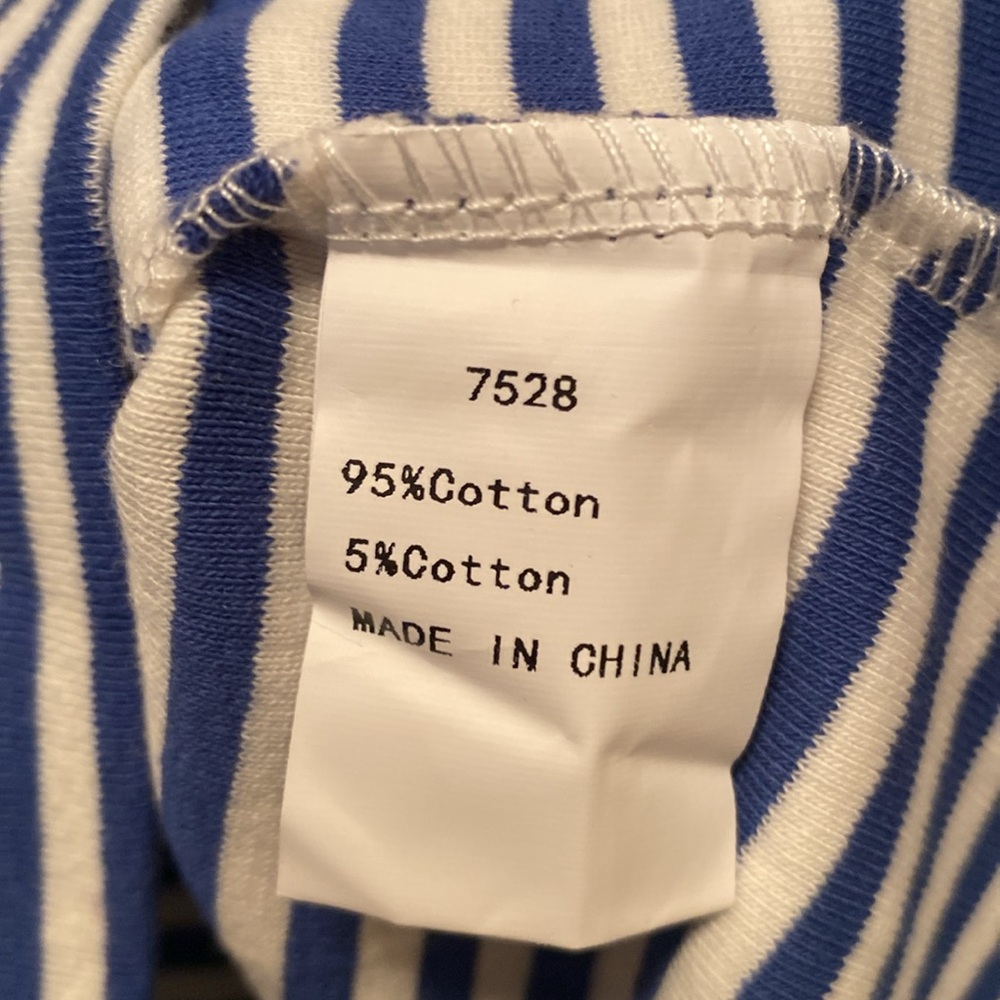 Fashion Striped Long Sleeve Top - Blue and White …size XL - Picture 4 of 4